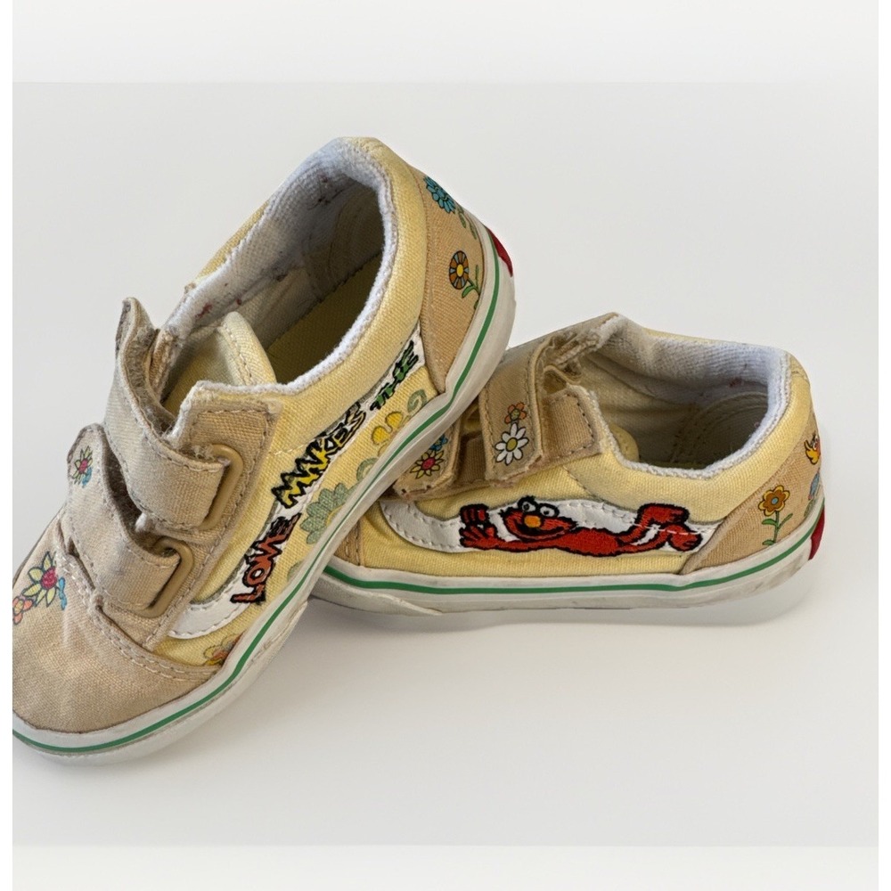 VANS Sesame Street Old Skool US Toddler 8.5 Vintage Elmo & Friends Shoes
